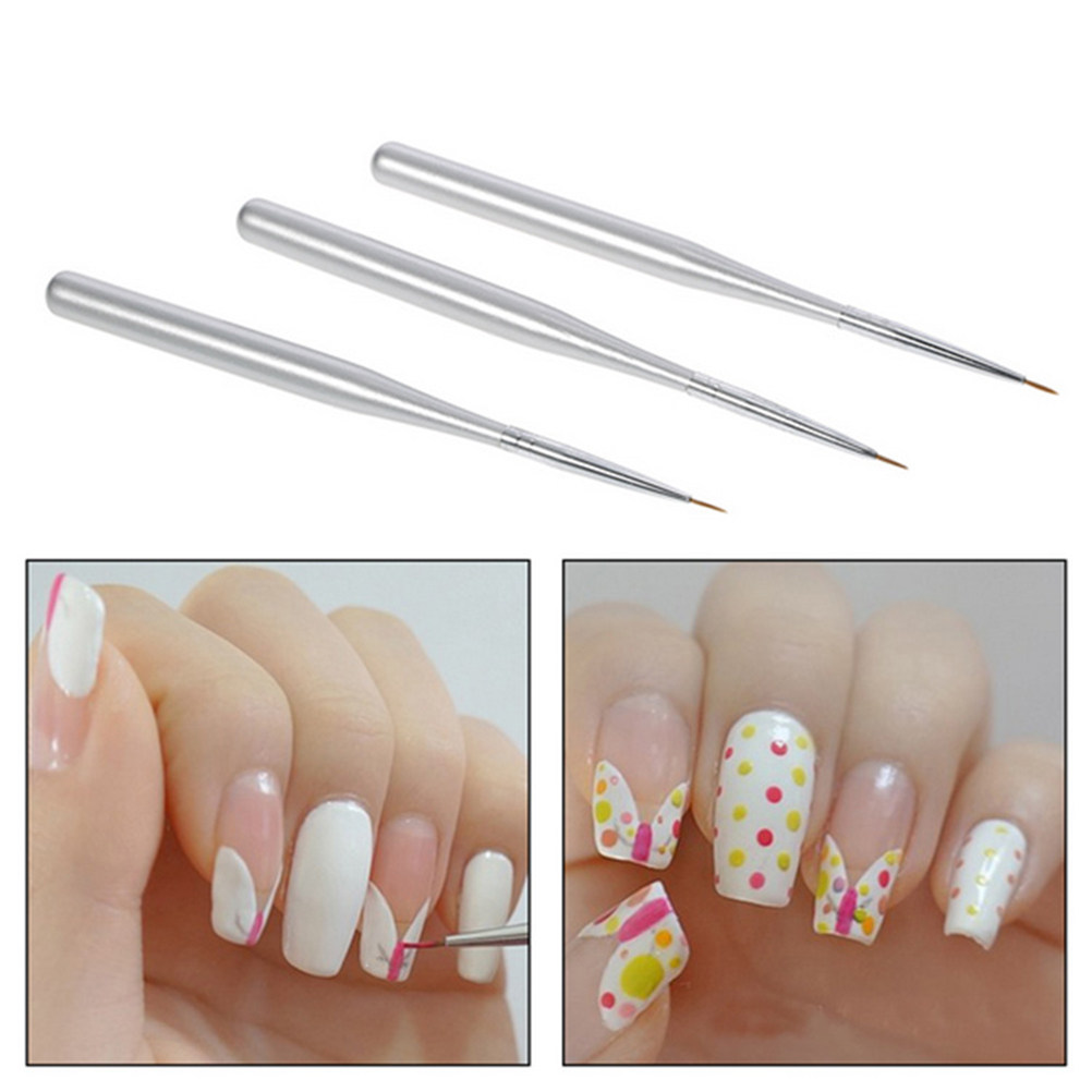 Detailing Brush Set - 3종 네일 아트 라이너 펜 세트,
