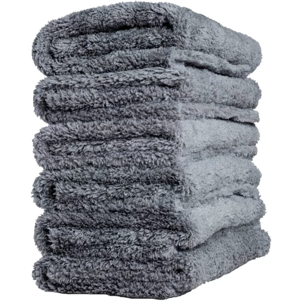 Microfiber Towel Detailing - 1/2/3/6개입 16인치 X 16인치 400GSM 엣지리스