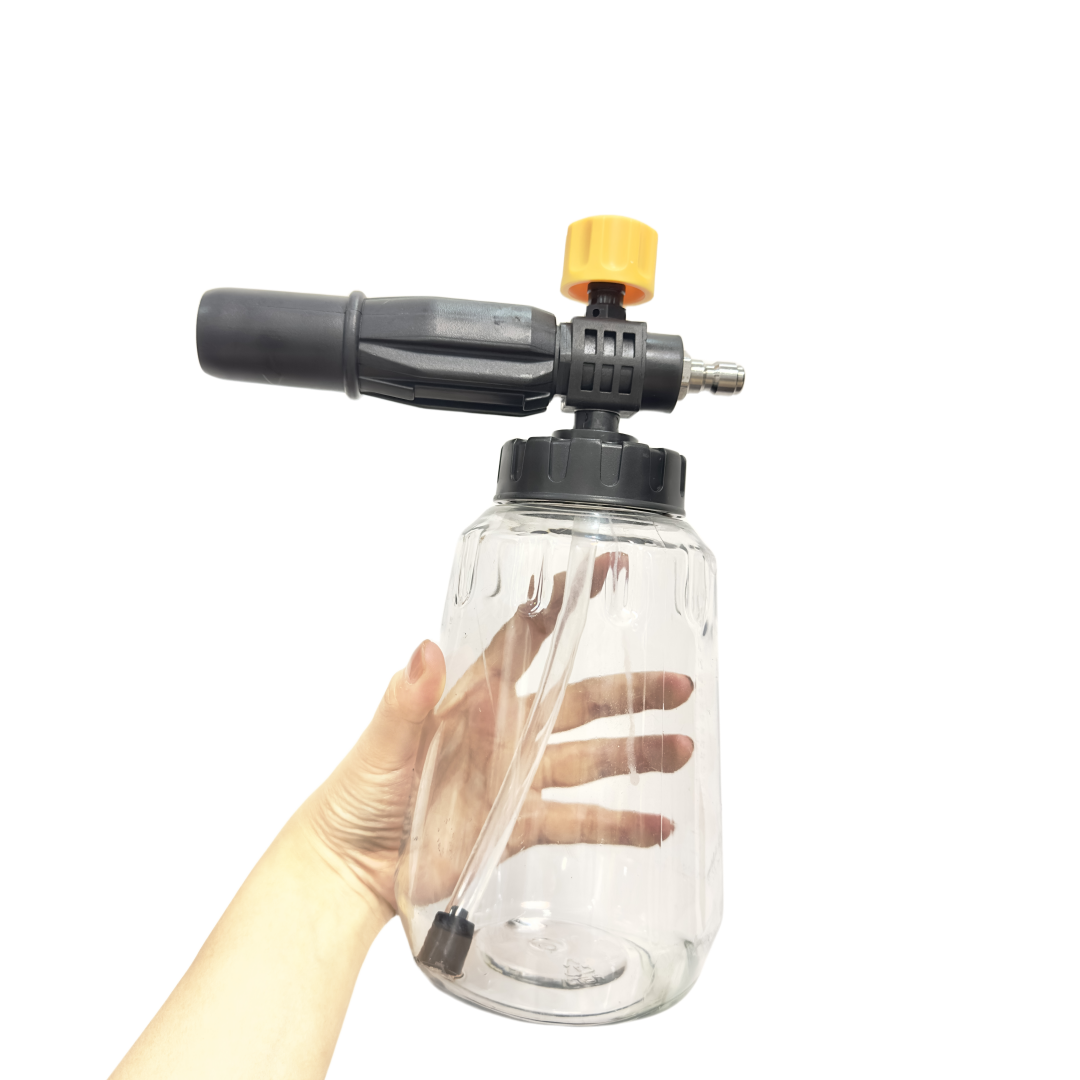 Foam Cannon Car Wash - 1 PC 검정색과 노란색 두꺼운 핸들