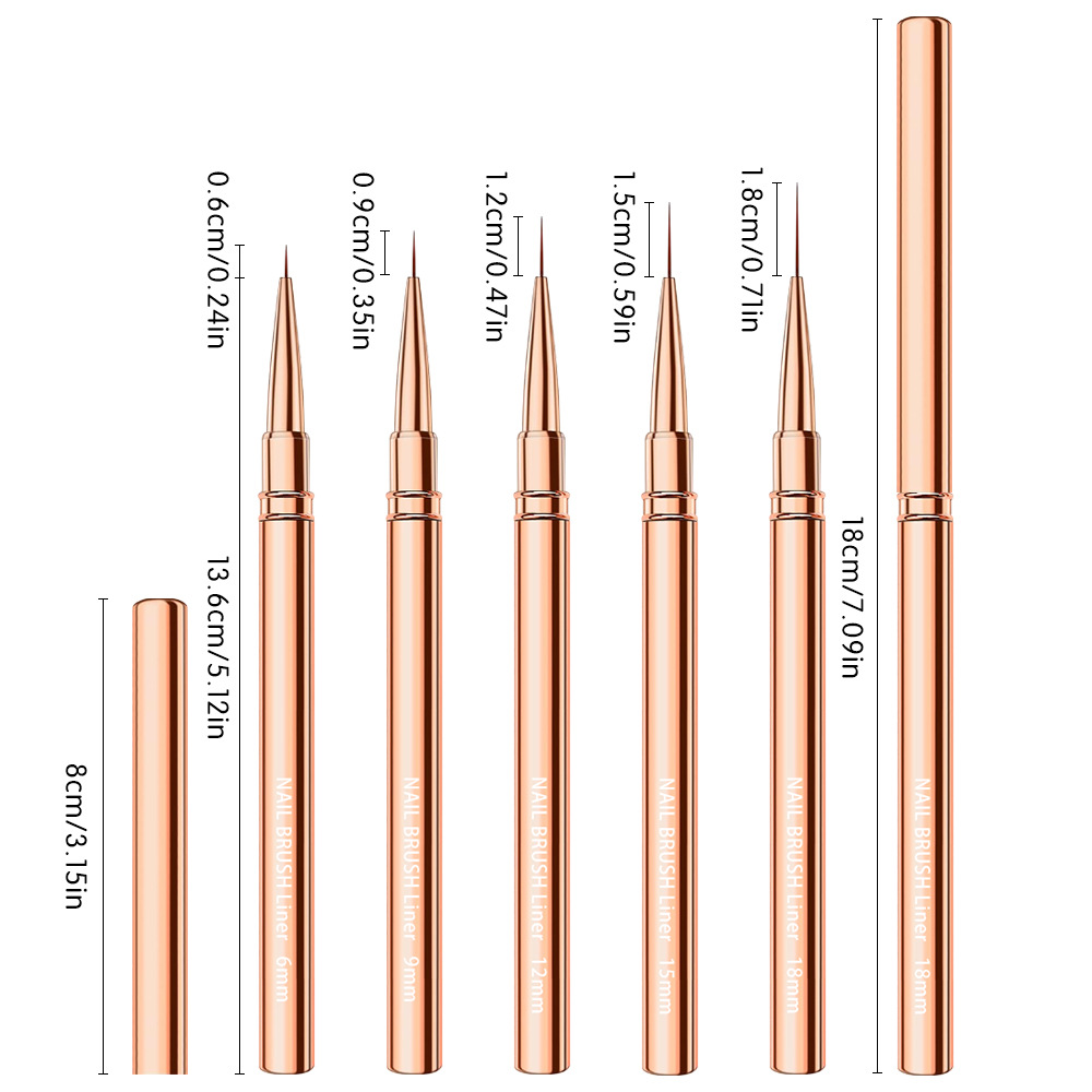 Detailing Brush Set - 1/3/5pcs 네일 아트 라이너 브러쉬 세트