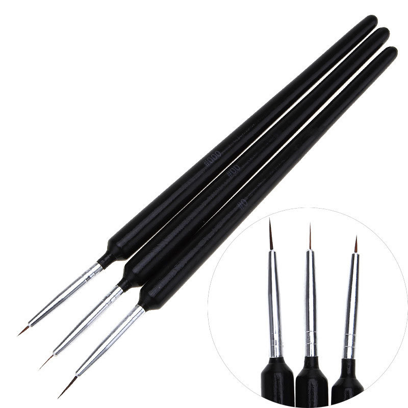 Detailing Brush Set - 3Pcs 초미세 네일 아트 라이너 브러쉬