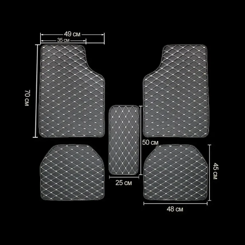 자동차 바닥 매트 5개 세트 PU 가죽 유니버설 품질  - Leather Cleaner Interior 리뷰 및 가격