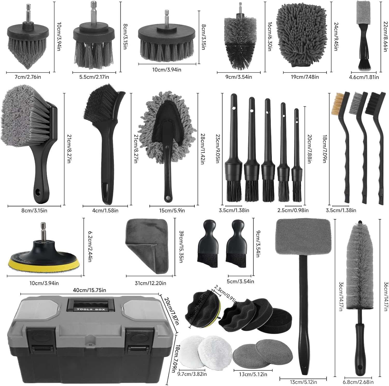 자동차 디테일링 키트, 36종 전문 자동차 내외부 휠  - Interior Detailing Kit 리뷰 및 가격