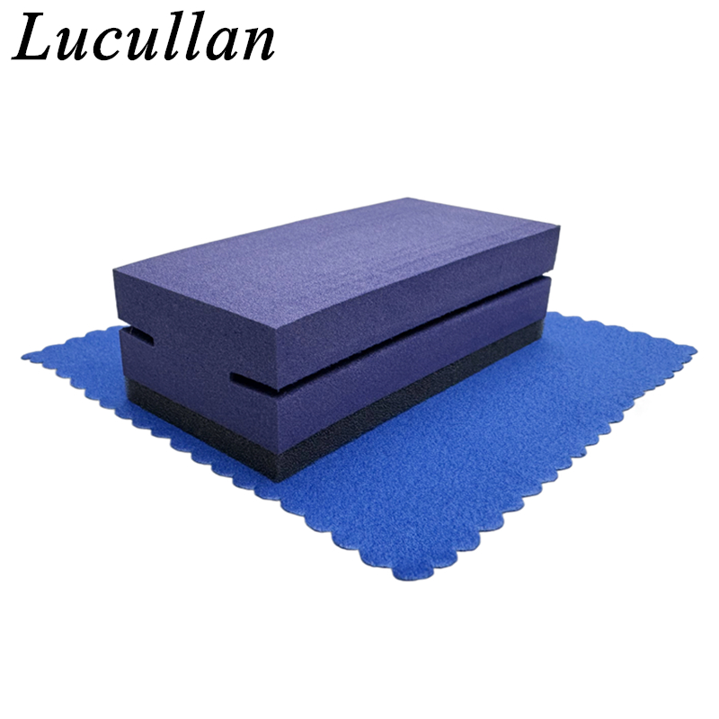 진한 파란색 스웨이드 옷을 가진 Lucullan 보라색 - Interior Detailing Kit 리뷰 및 가격