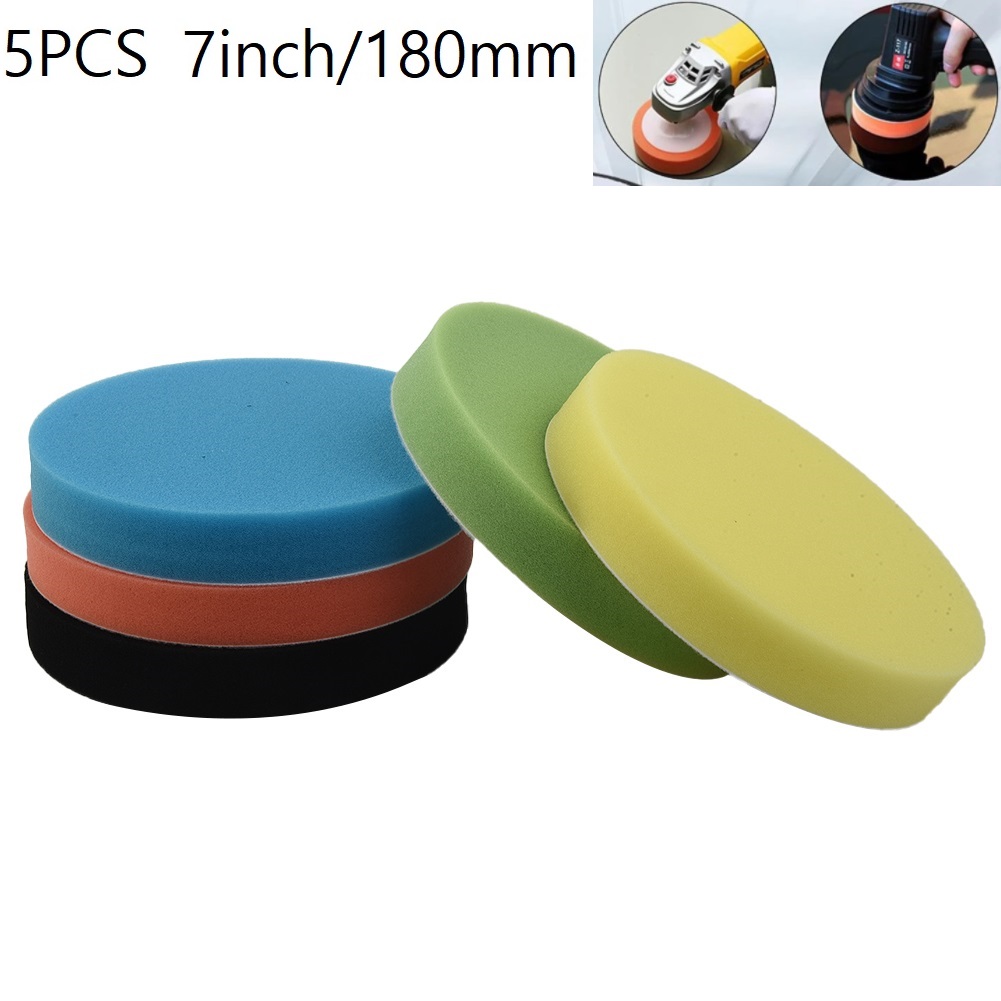 5개입 스폰지 광택 패드 7인치/180mm 자동차용 원 - Polish Pad Set Buffer 리뷰 및 가격
