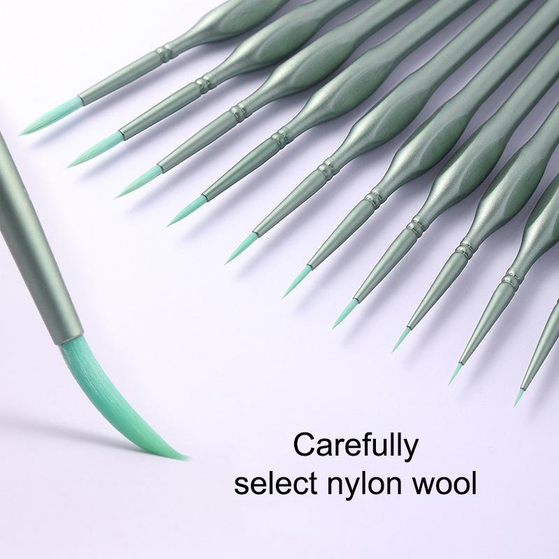 11Pcs 미니어처 디테일 페인트 브러쉬 세트 나일론  - Detailing Brush Set 리뷰 및 가격