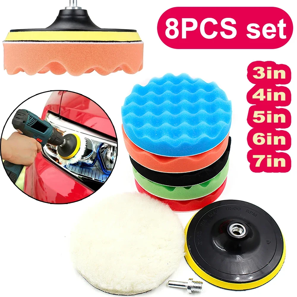 8개입 자동차 광택 패드 키트 3/4/5/6/7 인치  - Polish Pad Set Buffer 리뷰 및 가격
