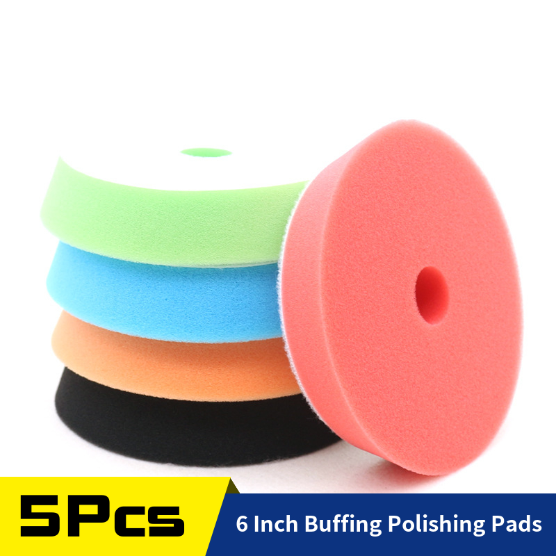 5Pcs 6 인치 스폰지 연마 패드 키트 자동차 폴리  - Polish Pad Set Buffer 리뷰 및 가격