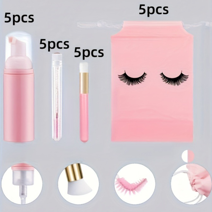 20개 속눈썹 관리 키트 - 5개 폼 펌프 + 5개 디 - Detailing Brush Set 리뷰 및 가격