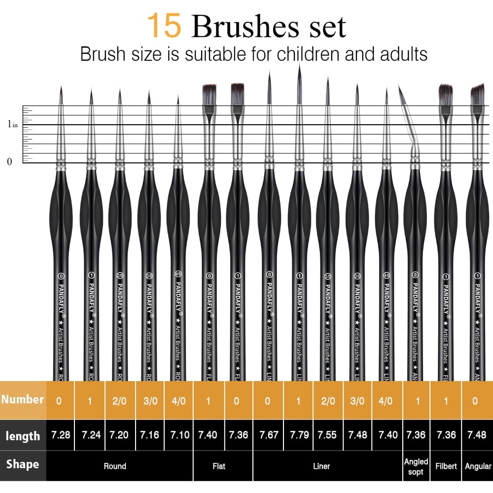 미니어처 아트, 정밀 디테일링, 정밀 페인팅을 위한 1 - Detailing Brush Set 리뷰 및 가격