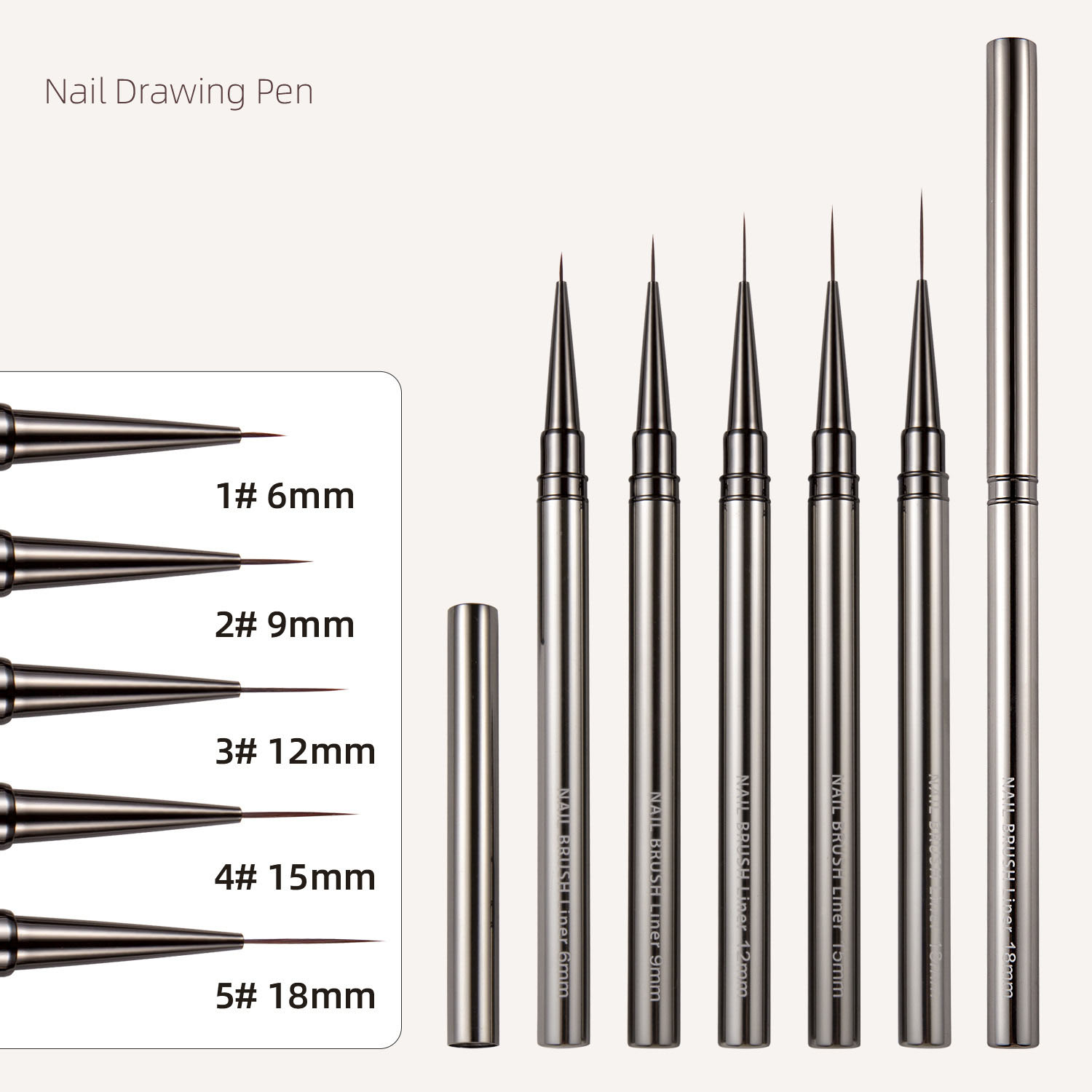 1/3/5pcs 네일 아트 라이너 브러쉬 세트 상세한  - Detailing Brush Set 리뷰 및 가격