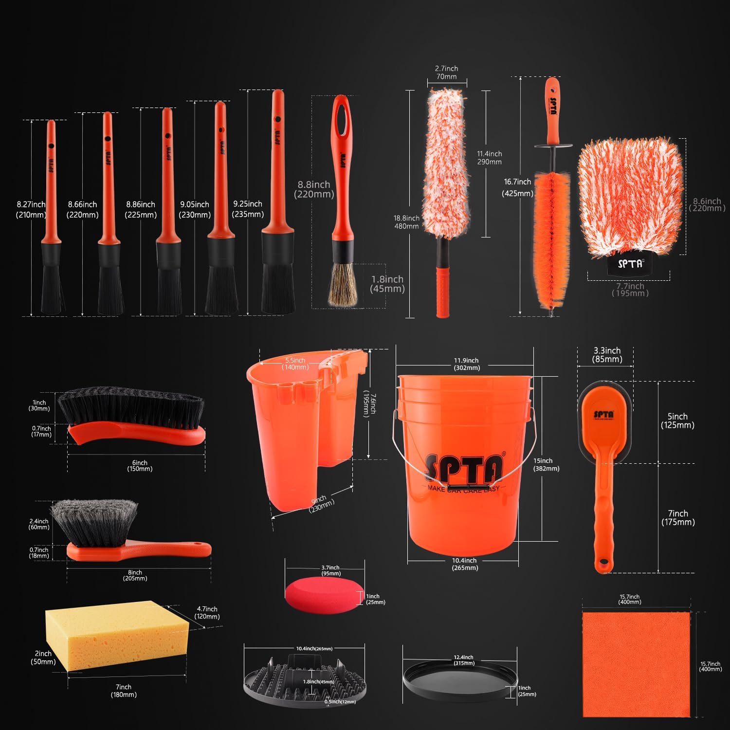 SPTA 33종 자동차 세차 20L 버킷 세트 (세차  - Interior Detailing Kit 리뷰 및 가격