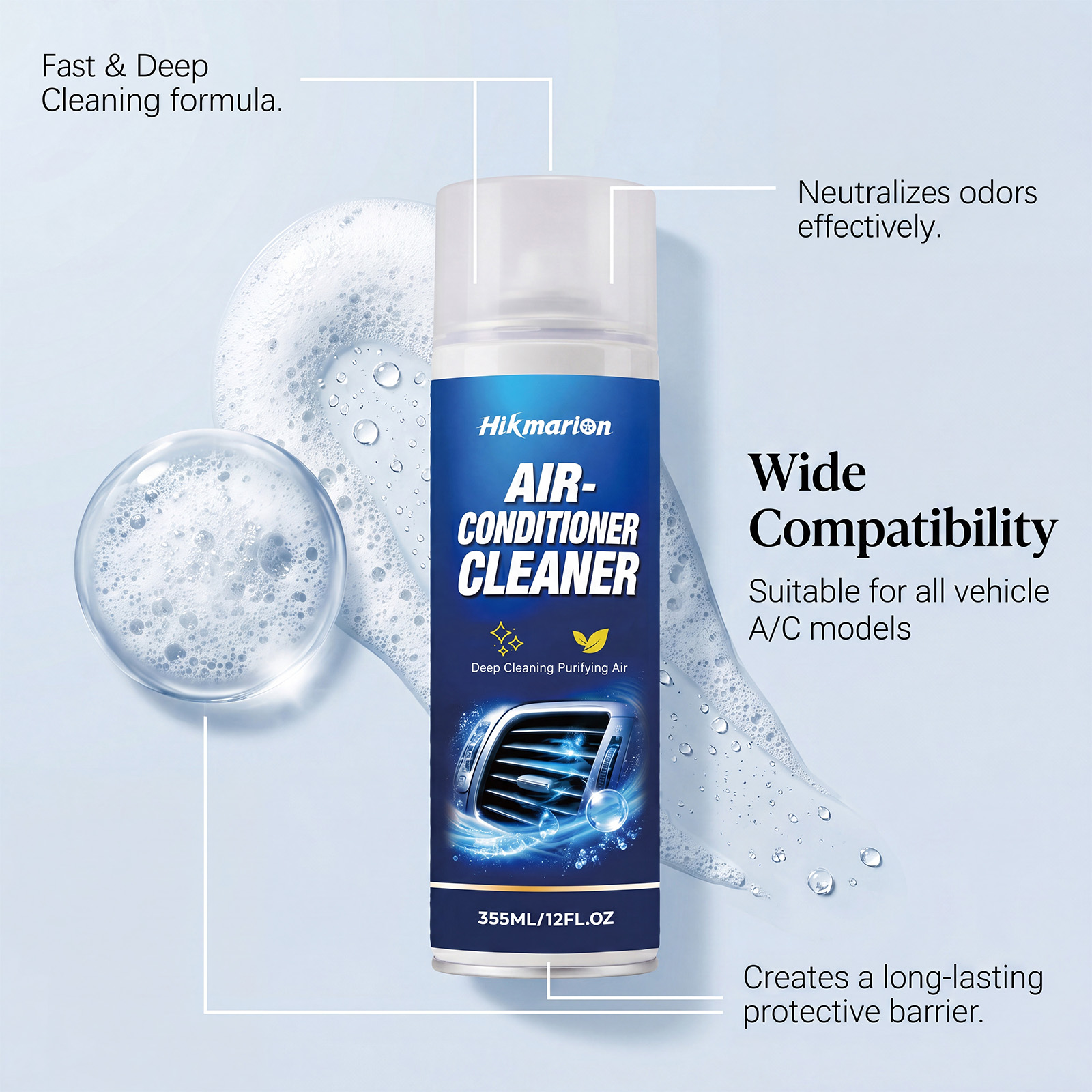 자동차 에어컨 클리너 스프레이 먼지 얼룩 제거, 곰팡이 - Odor Eliminator Car 리뷰 및 가격