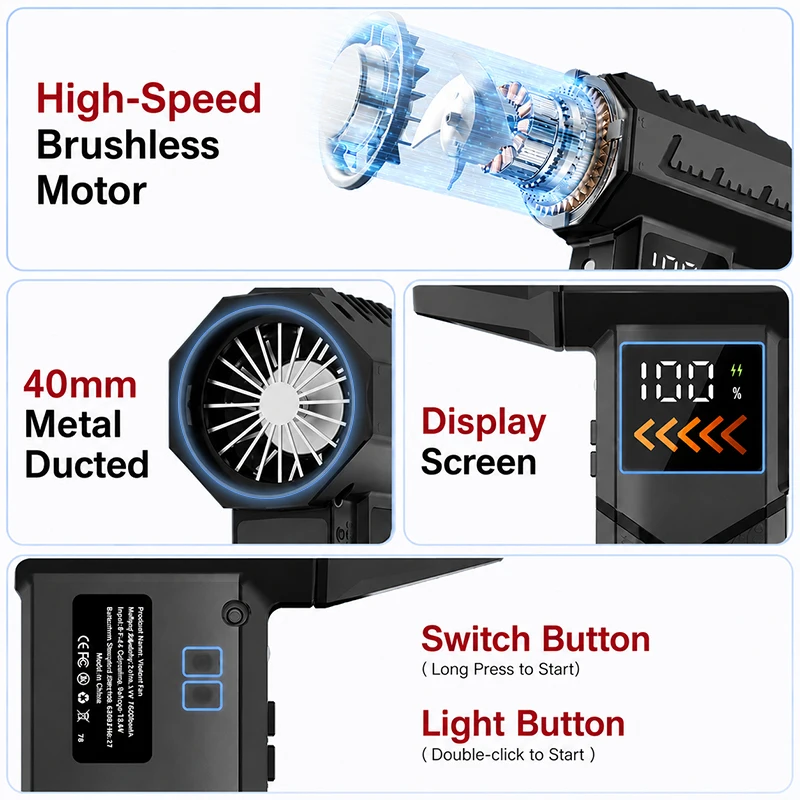 초강력 2800000RPM 전동 제트 블로워 무선 압축 - Dryer Car Blower 리뷰 및 가격