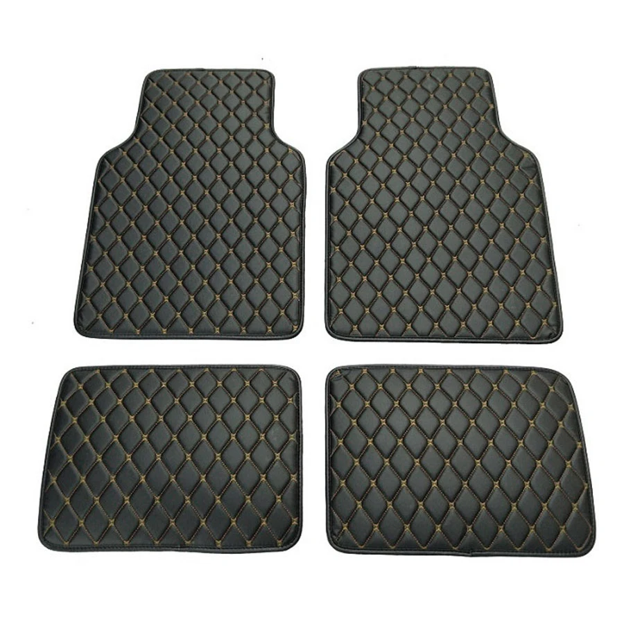 4개 세트 PU 가죽 블랙 자동차 바닥 매트 방수 앞뒤 - Leather Cleaner Interior 리뷰 및 가격