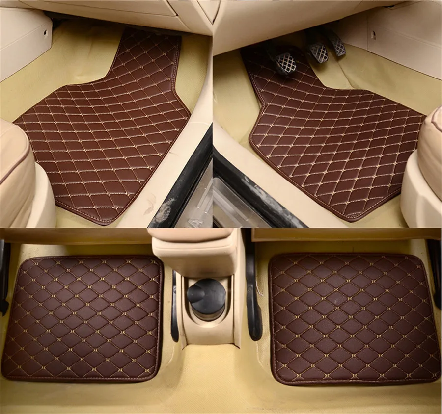 4개 세트 PU 가죽 블랙 자동차 바닥 매트 방수 앞뒤 - Leather Cleaner Interior 리뷰 및 가격