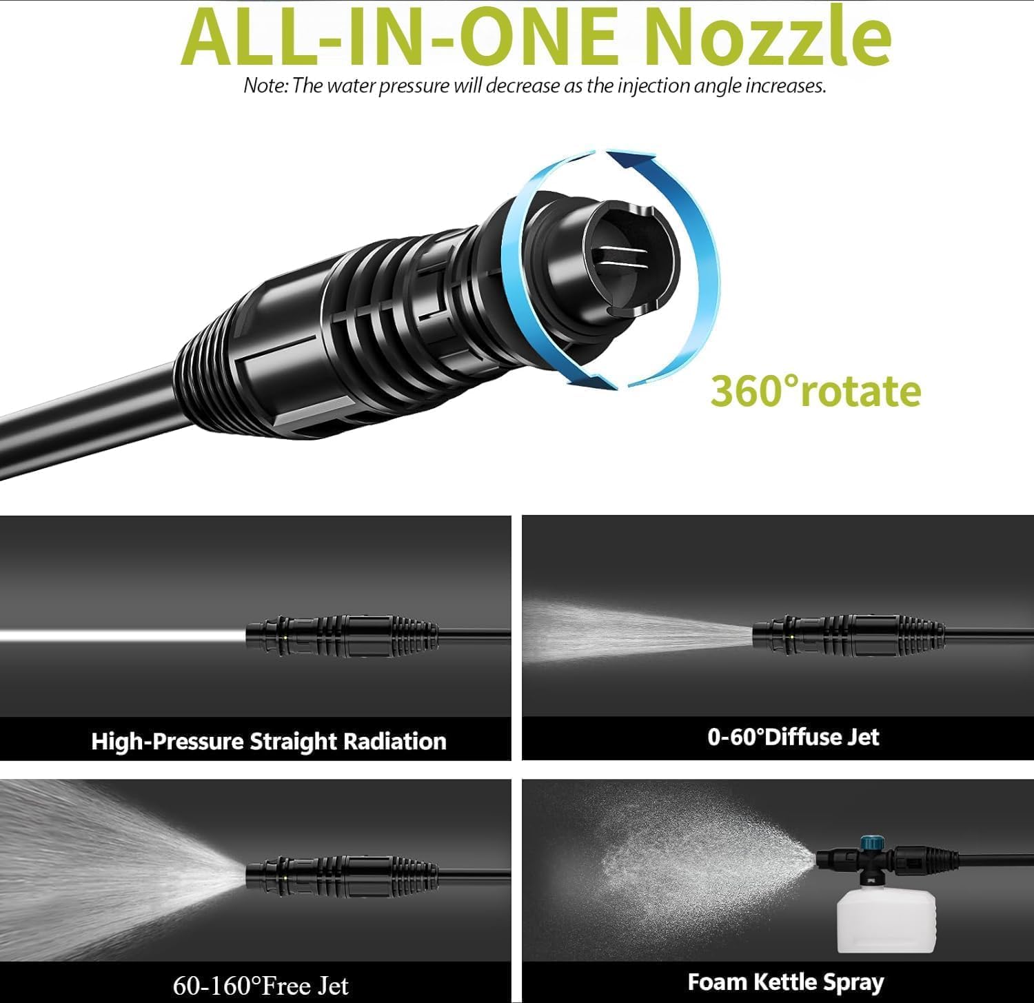 4000PSI 전기 고압 세척기, 3000W 파워 세척 - Pressure Washer Foam Gun 리뷰 및 가격